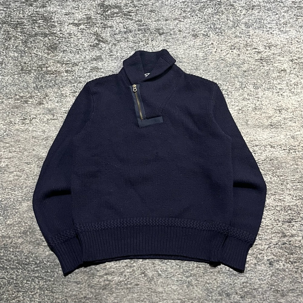 VTG Polo Ralph Lauren Sweater Shawl Collar Mens Small Lambs Wool Italian Yarn